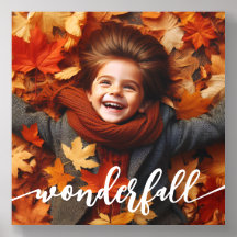 Wonderfall Autumn Fall Leaves Custom Photo