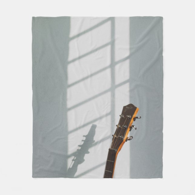 Wonderful Acoustic Guitar Fleece Blanket (Front)