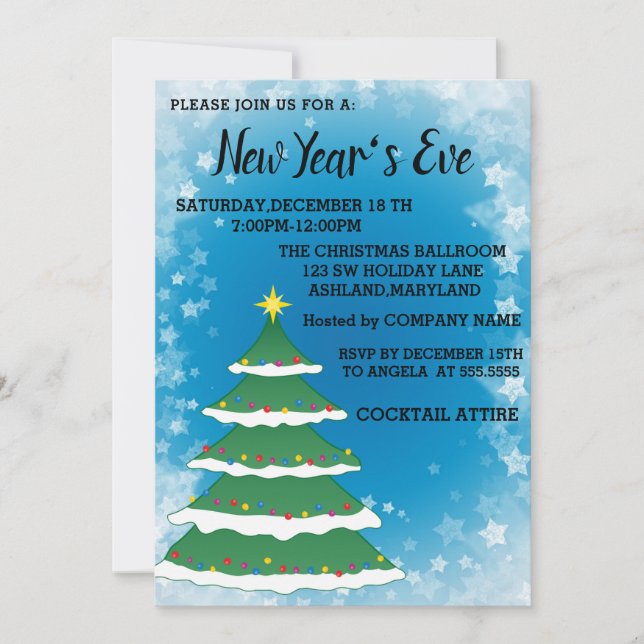 Wonderful, Amazing  New Year Invitation (Front)