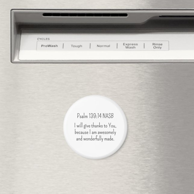 Wonderful and Awesome Bible Verse Christian Magnet (In Situ (Dishwasher))