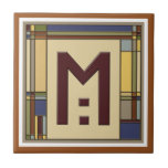 Wonderful Arts &amp; Crafts Geometric Initial M Ceramic Tile
