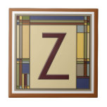 Wonderful Arts &amp; Crafts Geometric Initial Z Ceramic Tile
