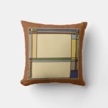 Wonderful Arts &amp; Crafts Geometric Patterns In Fall Throw Pillow at Zazzle