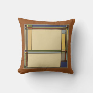 Wonderful Arts & Crafts Geometric Patterns in Fall Throw Pillow