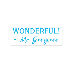 "WONDERFUL!" Assignment Marking Rubber Stamp