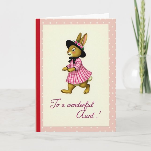 Wonderful Aunt Rabbit Art Card (Front)