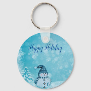 Wonderful, Awesome,Gorgeous Blue Snowman Keychain