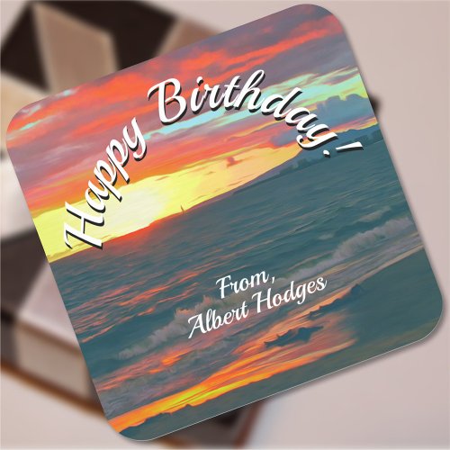 Wonderful Birthday Day 1490 Square Sticker