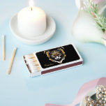 Wonderful black cat.  matchboxes