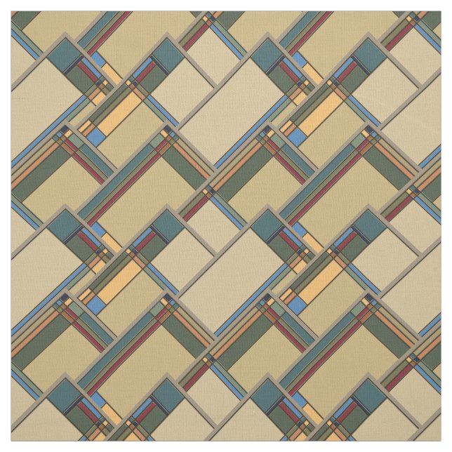 Wonderful Bold Arts & Crafts Geometric Patterns Fabric (Swatch)