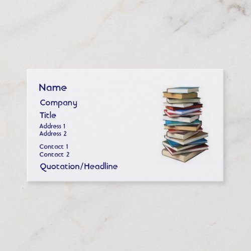 Wonderful Books, Business Card Template