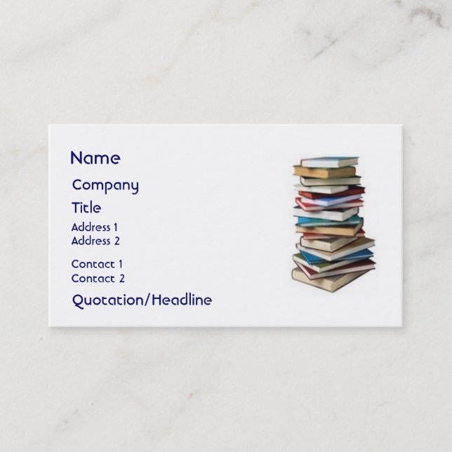 Wonderful Books, Business Card (Front)