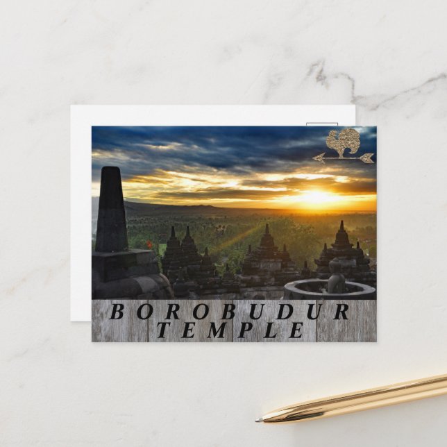 Wonderful Borobudur Indonesia Postcard (Front/Back In Situ)
