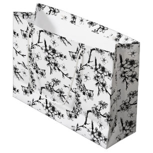 Wonderful Botanical Floral Design Large Gift Bag