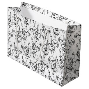 Wonderful Botanical Floral Design Large Gift Bag