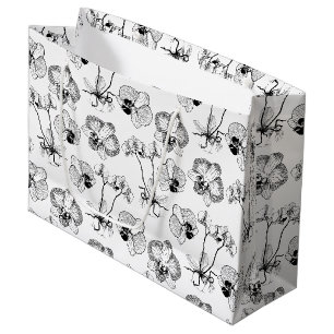 Wonderful Botanical Floral Design Large Gift Bag