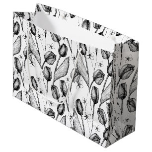 Wonderful Botanical Floral Design Large Gift Bag