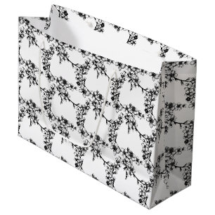 Wonderful Botanical Floral Design Large Gift Bag