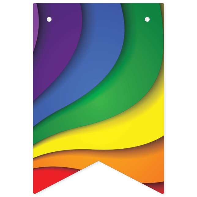 Wonderful Bright Rainbow Swirl Bunting Flags (First Flag)