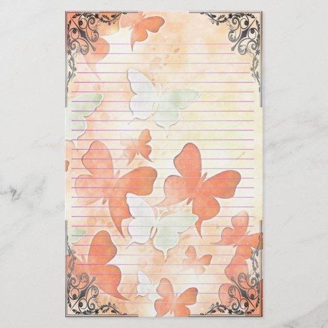 Wonderful Butterflies Stationery (Front)