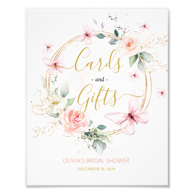  Wonderful Butterfly Cards and Gifts Table Sign (Front)
