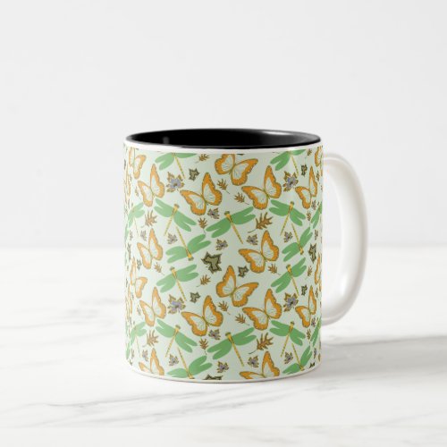 Wonderful Butterfly Pattern Two_Tone Coffee Mug