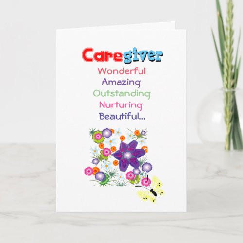 Wonderful Caregiver Thank You Card