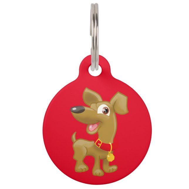 Wonderful Cartoon Dog Pet ID Tag (Back)