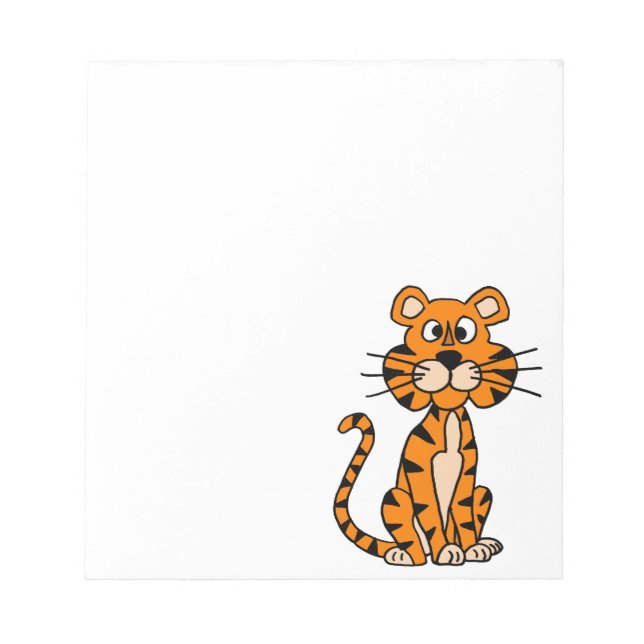 Wonderful Cartoon Tiger Design Notepad (Front)