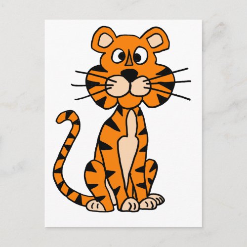 Wonderful Cartoon Tiger Design Postcard