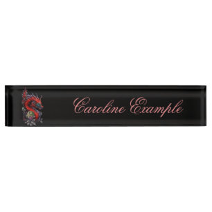Wonderful chinese dragon desk name plate