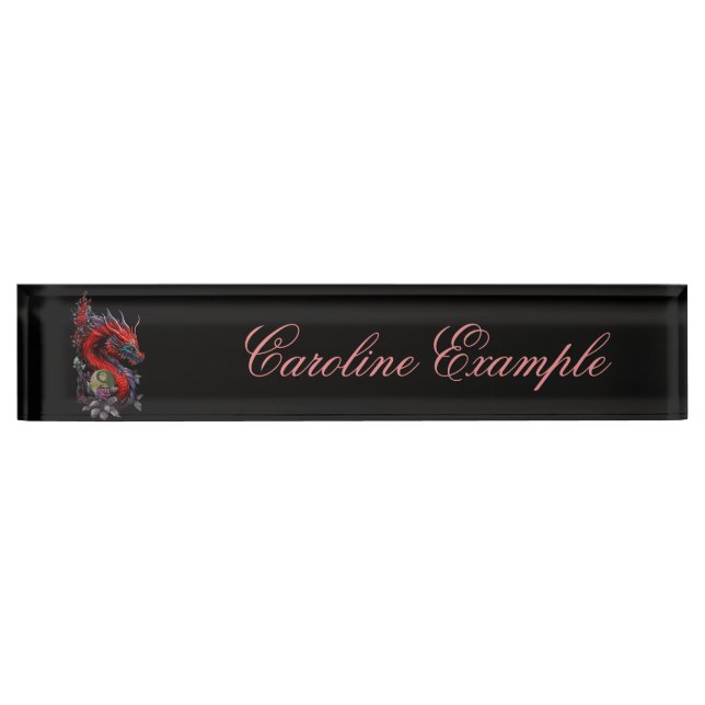 Wonderful chinese dragon desk name plate (Front)