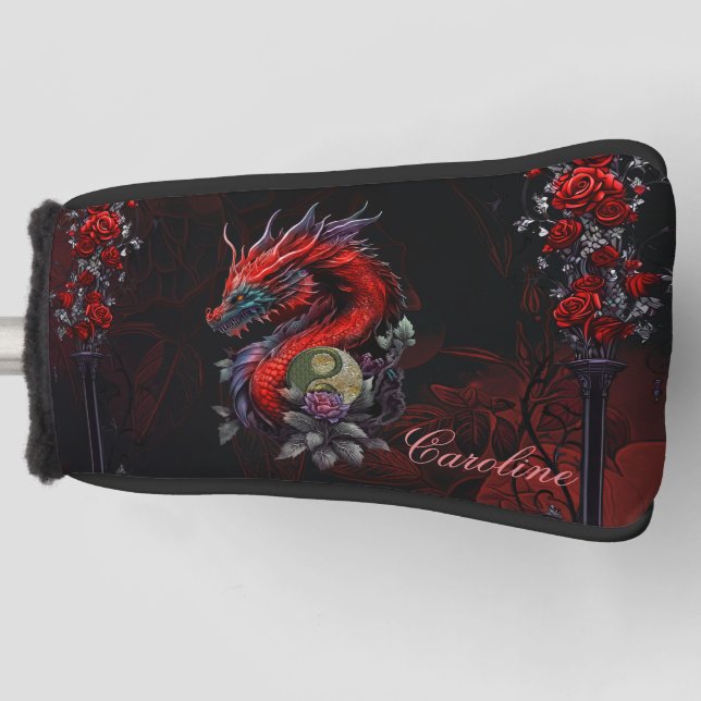 Wonderful chinese dragon golf head cover (Front)
