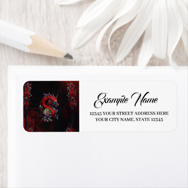 Wonderful chinese dragon label (Insitu)