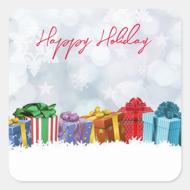 Wonderful, Christmas Gifts Square Sticker (Front)