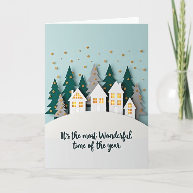 Wonderful Christmas Holiday Card (Front)