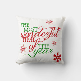 Wonderful Christmas Holiday Pillow
