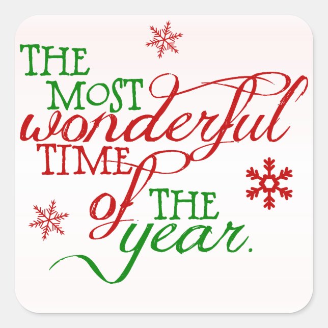 Wonderful Christmas Holiday Sticker (Front)