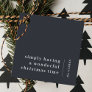 Wonderful Christmas | Modern Minimal Stylish Black Favor Tags
