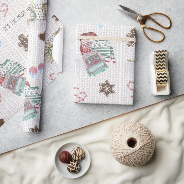 Wonderful Christmastime Modern Watercolor  Wrapping Paper (Crafts)