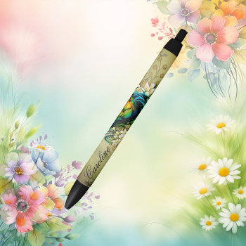 Wonderful Colorful Horse Black Ink Pen by stylishdesign1 at Zazzle