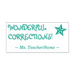 [ Thumbnail: "Wonderful Corrections!" Instructor Rubber Stamp ]