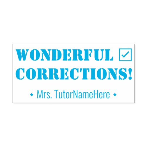 WONDERFUL CORRECTIONS Marking Rubber Stamp
