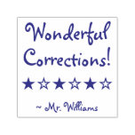 [ Thumbnail: "Wonderful Corrections!" Marking Rubber Stamp ]