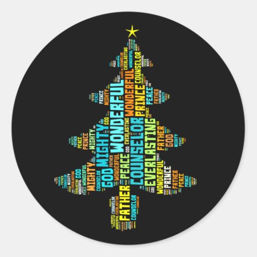 Wonderful Counselor Mighty God Prince of Peace Classic Round Sticker