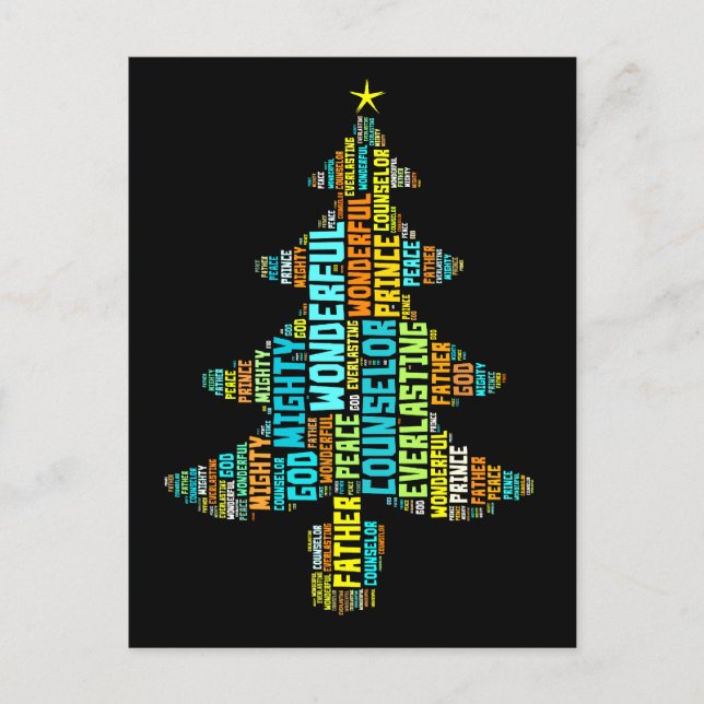 Wonderful Counselor Mighty God Prince of Peace Postcard (Front)