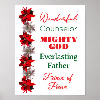 Wonderful Counselor Names of Jesus Christmas Poster