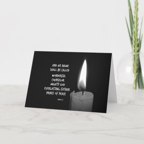 Wonderful Counselor Prince of Peace Scripture Holiday Card