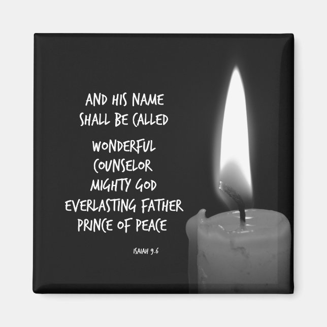 Wonderful Counselor Prince of Peace Scripture Magnet (Front)