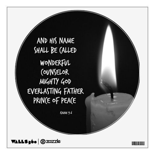 Wonderful Counselor Prince of Peace Scripture Wall Decal